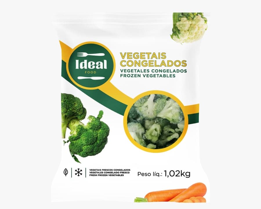 Embalagem de vegetais congelados